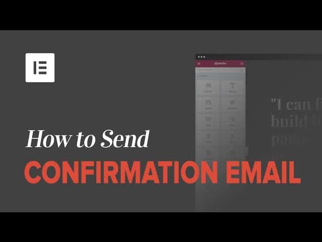 Email bevestiging instellen in Elementor pro - Websitetoday.nl